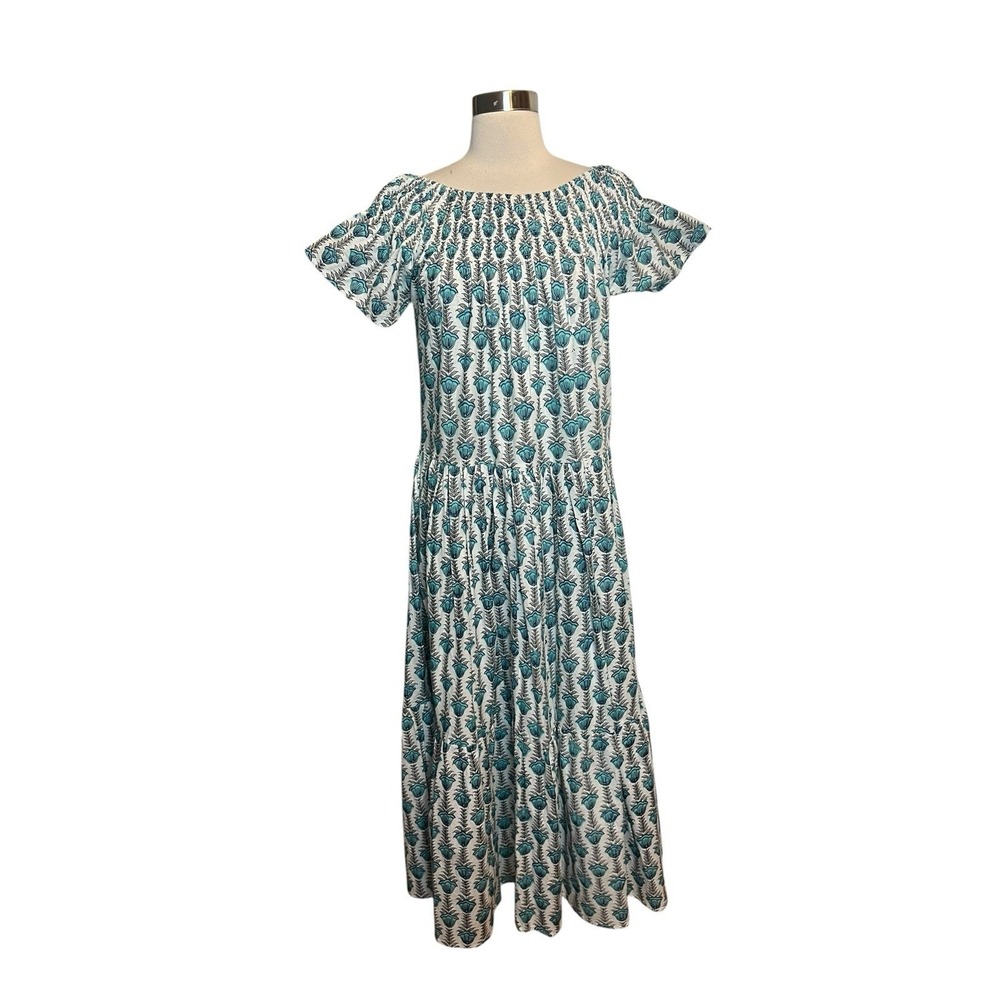 Guadalupe design Momposina Maxi Dress One Size Blue Floral Tully